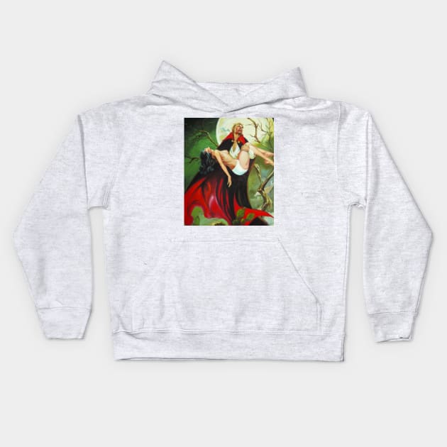 Dracula Retro Kids Hoodie by Hollywoodcode